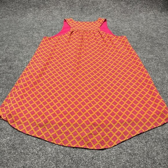 Azel Hazel Tunic Top Womens L Orange Pink Geometric Sleeveless V Neck Lined - Picture 9 of 11